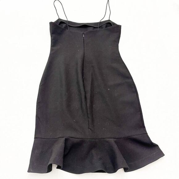 LIkely Black Spaghetti Strap Flutter Hem Casual Dress Size Small - Picture 2 of 4